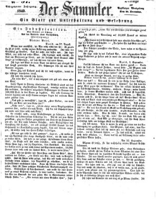 Der Sammler (Augsburger Abendzeitung) Donnerstag 20. Dezember 1849