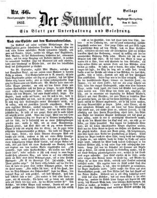 Der Sammler (Augsburger Abendzeitung) Samstag 17. Juli 1852