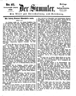 Der Sammler (Augsburger Abendzeitung) Mittwoch 21. Juli 1852