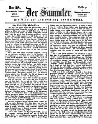 Der Sammler (Augsburger Abendzeitung) Samstag 24. Juli 1852