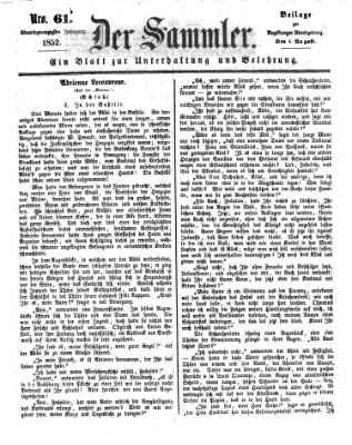 Der Sammler (Augsburger Abendzeitung) Mittwoch 4. August 1852