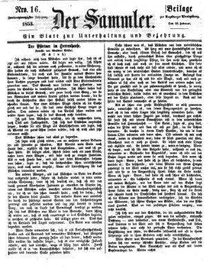 Der Sammler (Augsburger Abendzeitung) Mittwoch 23. Februar 1853