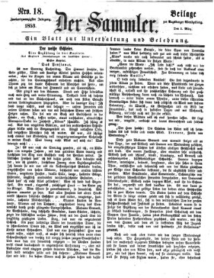 Der Sammler (Augsburger Abendzeitung) Mittwoch 2. März 1853