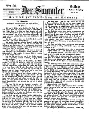 Der Sammler (Augsburger Abendzeitung) Donnerstag 28. Juli 1853