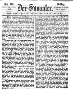 Der Sammler (Augsburger Abendzeitung) Mittwoch 21. Dezember 1853