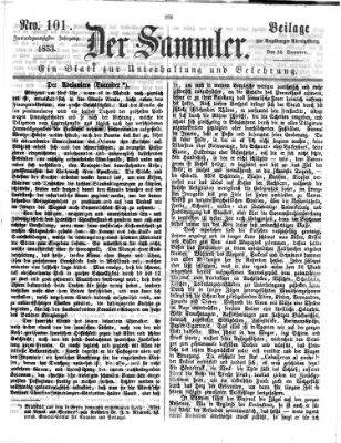 Der Sammler (Augsburger Abendzeitung) Samstag 24. Dezember 1853