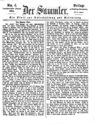 Der Sammler (Augsburger Abendzeitung) Samstag 21. Januar 1854