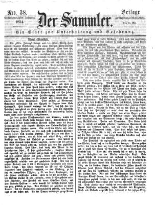 Der Sammler (Augsburger Abendzeitung) Samstag 20. Mai 1854