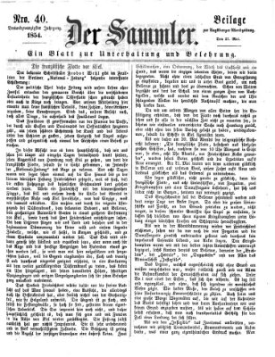 Der Sammler (Augsburger Abendzeitung) Samstag 27. Mai 1854