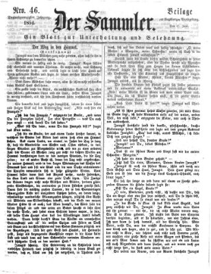 Der Sammler (Augsburger Abendzeitung) Samstag 17. Juni 1854