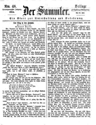 Der Sammler (Augsburger Abendzeitung) Samstag 24. Juni 1854