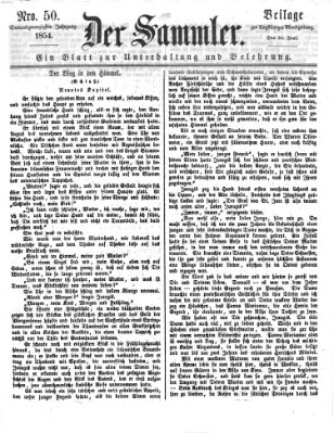 Der Sammler (Augsburger Abendzeitung) Freitag 30. Juni 1854