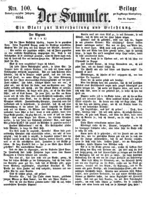 Der Sammler (Augsburger Abendzeitung) Samstag 30. Dezember 1854