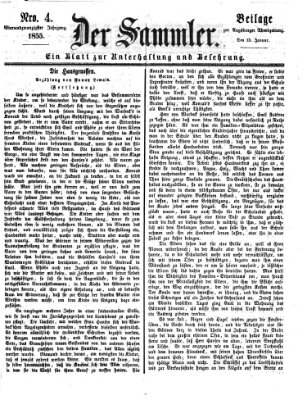 Der Sammler (Augsburger Abendzeitung) Samstag 13. Januar 1855