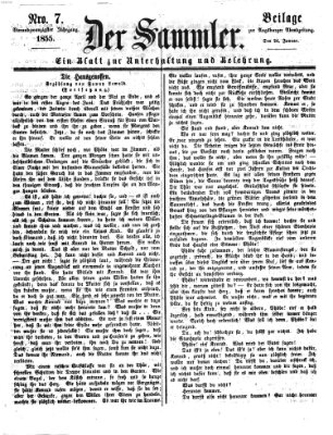 Der Sammler (Augsburger Abendzeitung) Mittwoch 24. Januar 1855