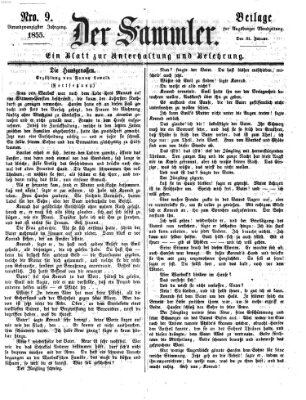 Der Sammler (Augsburger Abendzeitung) Mittwoch 31. Januar 1855