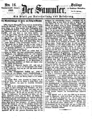 Der Sammler (Augsburger Abendzeitung) Mittwoch 28. Februar 1855