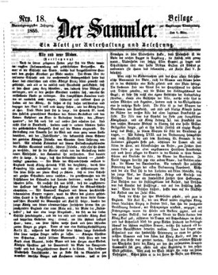 Der Sammler (Augsburger Abendzeitung) Donnerstag 8. März 1855