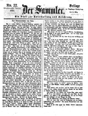 Der Sammler (Augsburger Abendzeitung) Mittwoch 21. März 1855