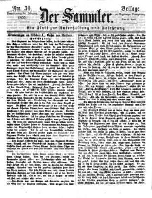 Der Sammler (Augsburger Abendzeitung) Mittwoch 18. April 1855