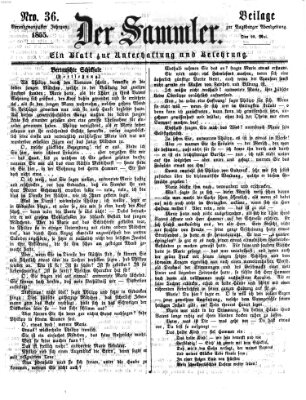 Der Sammler (Augsburger Abendzeitung) Donnerstag 10. Mai 1855