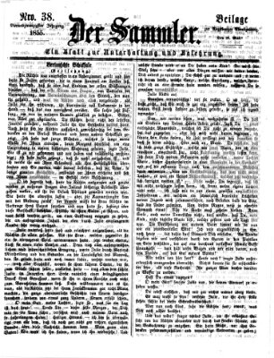 Der Sammler (Augsburger Abendzeitung) Mittwoch 16. Mai 1855