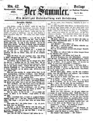 Der Sammler (Augsburger Abendzeitung) Mittwoch 30. Mai 1855