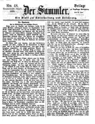 Der Sammler (Augsburger Abendzeitung) Samstag 23. Juni 1855