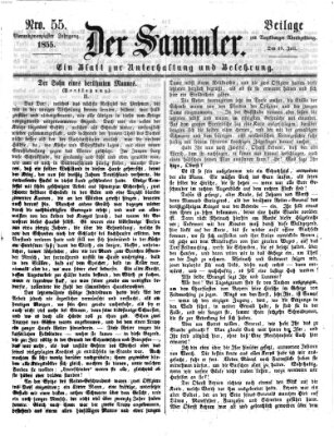 Der Sammler (Augsburger Abendzeitung) Donnerstag 19. Juli 1855