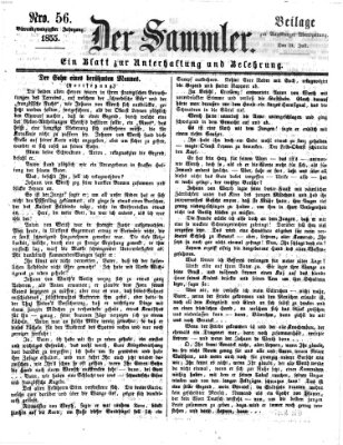 Der Sammler (Augsburger Abendzeitung) Samstag 21. Juli 1855