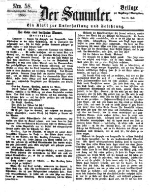 Der Sammler (Augsburger Abendzeitung) Samstag 28. Juli 1855