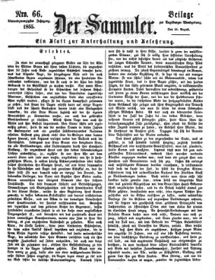 Der Sammler (Augsburger Abendzeitung) Samstag 25. August 1855