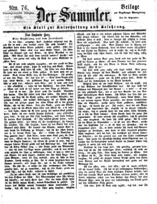 Der Sammler (Augsburger Abendzeitung) Samstag 29. September 1855