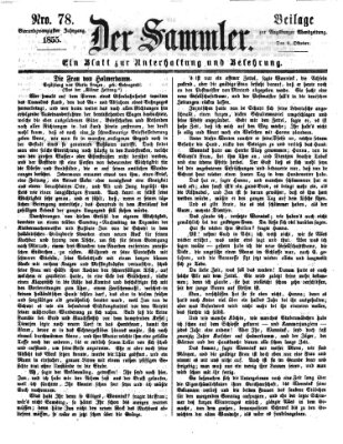 Der Sammler (Augsburger Abendzeitung) Samstag 6. Oktober 1855