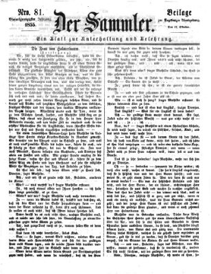 Der Sammler (Augsburger Abendzeitung) Mittwoch 17. Oktober 1855