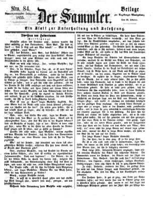 Der Sammler (Augsburger Abendzeitung) Sonntag 28. Oktober 1855