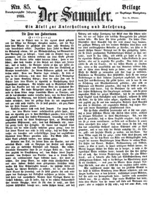 Der Sammler (Augsburger Abendzeitung) Mittwoch 31. Oktober 1855