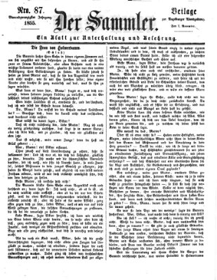 Der Sammler (Augsburger Abendzeitung) Mittwoch 7. November 1855