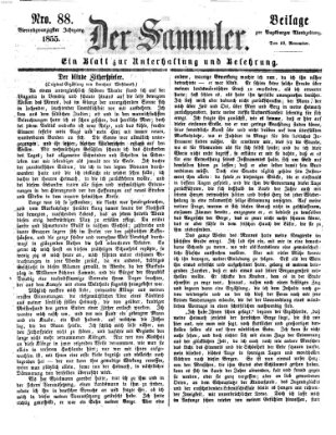 Der Sammler (Augsburger Abendzeitung) Samstag 10. November 1855