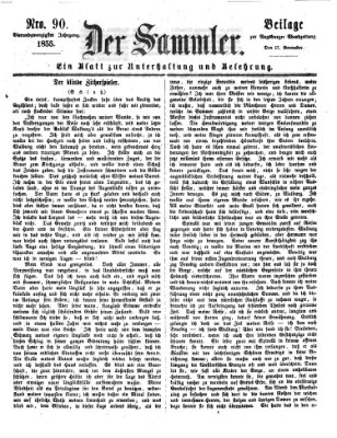 Der Sammler (Augsburger Abendzeitung) Samstag 17. November 1855