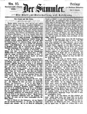 Der Sammler (Augsburger Abendzeitung) Samstag 8. Dezember 1855