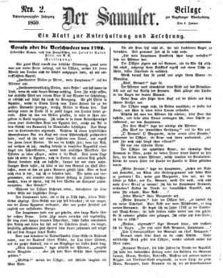 Der Sammler (Augsburger Abendzeitung) Donnerstag 6. Januar 1859