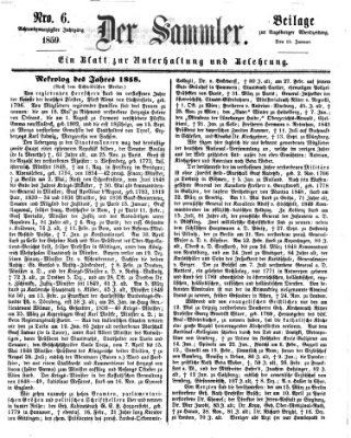 Der Sammler (Augsburger Abendzeitung) Samstag 15. Januar 1859