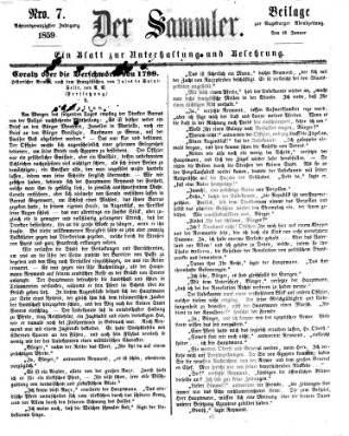 Der Sammler (Augsburger Abendzeitung) Dienstag 18. Januar 1859