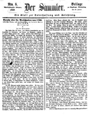 Der Sammler (Augsburger Abendzeitung) Donnerstag 20. Januar 1859