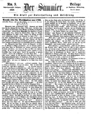 Der Sammler (Augsburger Abendzeitung) Dienstag 25. Januar 1859