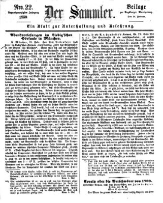 Der Sammler (Augsburger Abendzeitung) Donnerstag 24. Februar 1859