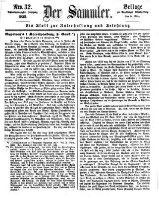 Der Sammler (Augsburger Abendzeitung) Donnerstag 24. März 1859