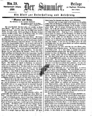 Der Sammler (Augsburger Abendzeitung) Samstag 9. April 1859