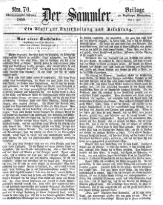 Der Sammler (Augsburger Abendzeitung) Dienstag 5. Juli 1859